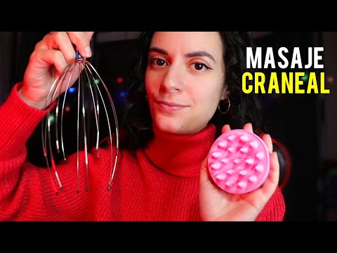 ASMR español MASAJE CRANEAL para Dormir en minutos (Luz baja!)