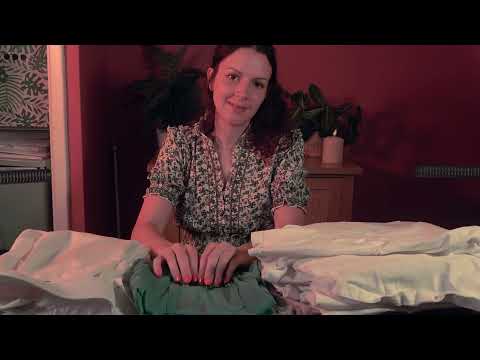 ASMR Folding & Sorting Laundry - Fabric Sounds