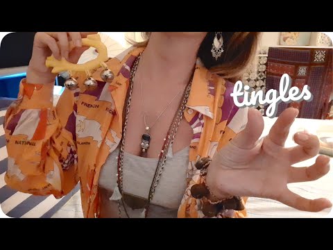 ASMR hypnotic hand movements, shaman bracelets & rattle bells 🎶