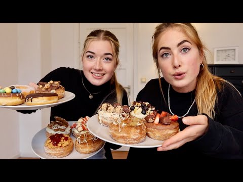 XXL DONUT MUKBANG mit meiner Schwester RONA😍🍩