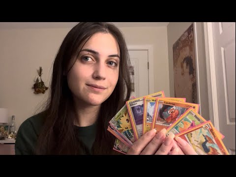 ASMR Pokemon Card Collection: softly spoken, tapping, shuffling