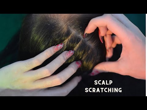 ASMR Tingles Scalp Scratching, Head Scratching Aggressive, Hair Parting With Long Nails For Sleep