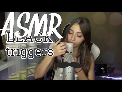 АСМР ЧЕРНЫЕ 🖤 ТРИГГЕРЫ для СНА 🖤 ASMR BLACK TRIGGERS