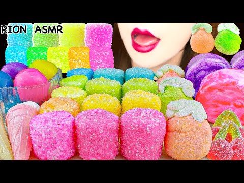 【ASMR】CRUNCHY MARSHMALLOW,SUGAR COVERED MARSHMALLOW,RAINBIW DANGO MUKBANG 먹방 EATING SOUNDS