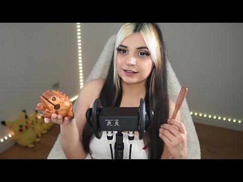 ASMR WOODEN FROG TRIGGERS 🐸 | ELISABETEXO