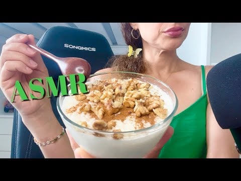 ASMR| RICE PUDDING 🥣 ~ Chewy Eating Sounds (deutsch/german)