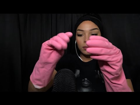 Asmr Latex kitchen gloves sounds