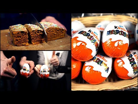 ASMR Opening Kinder Surprise Eggs with a special guest!