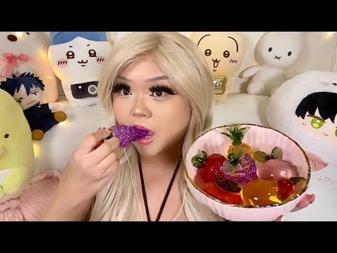 DUMB GIRL EATS GLASS FRUIT (it goes wrong)(asmr)(realistic)