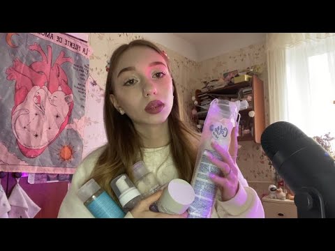 asmr уход за кожей лица перед сном ♡