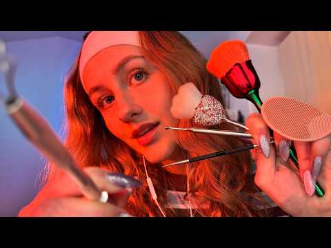 ASMR Visual Triggers to Make You Sleep 💗 Face Tracing, Brushing & Soft Spoken Personal Attention
