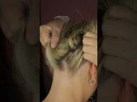 ASMR Nape & Behind Ear Hair Pulling #asmr #shorts