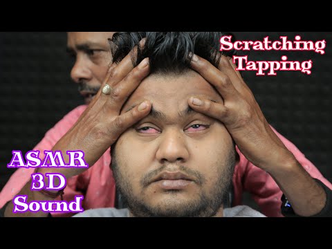 Old School Barber Fantastic 3D Sound Head Scratching And Forehead Tapping With Neck Crack ASMR