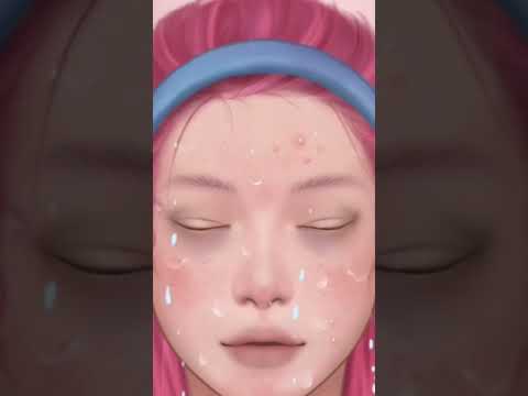 face cleansing ASMR|| Animated relaxing ASMR #animatedvideo #facecleanser ASMR #shorts