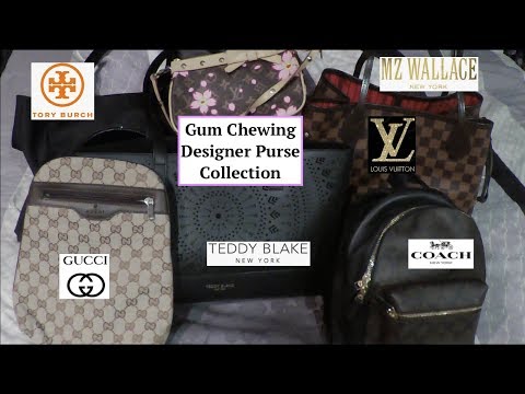 ASMR Gum Chewing Designer Purse Collection (Louis Vuitton, Gucci, Teddy Blake, Coach, Tory Burch,)