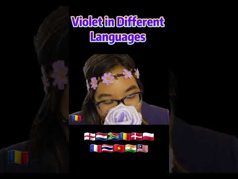 ASMR VIOLET IN DIFFERENT LANGUAGES #asmrshorts #asmrlanguages #asmrindifferentlanguages 💜