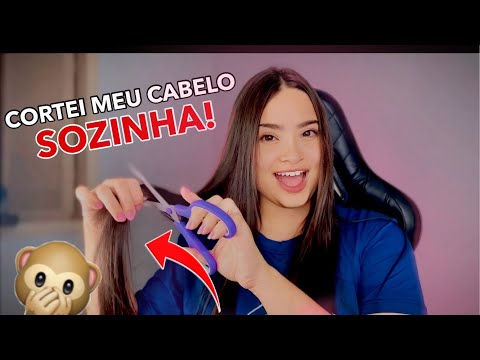 ASMR: CORTEI MEU CABELO SOZINHA😰✂️ !