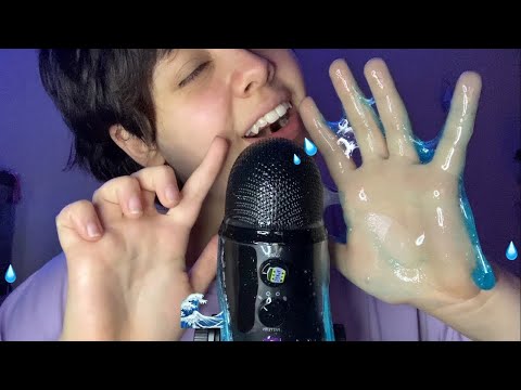 [ASMR] Sons de boca molhados e agressivos com sons de água🥴💧