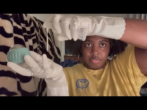 Asmr | Relaxing Rubber Glove Massage + Roller Ball 
