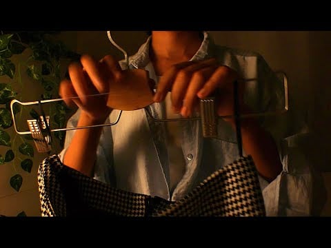 ASMR helping you choose your outfit 👗 fabric sounds 🎀 no talking