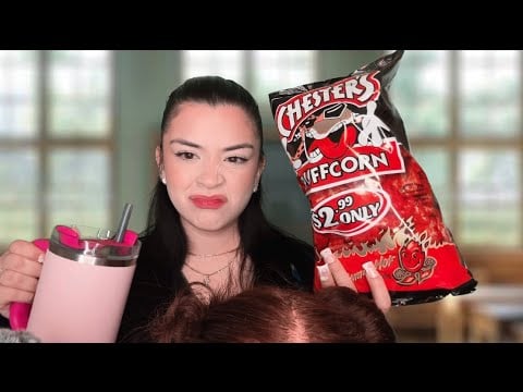 ASMR You Let the Bossy Girl Do Your Hair in Class (she's aggressive)🌶️😵‍💫
