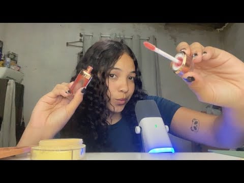 ASMR TE MAQUIANDO 💋💄 | Sons de boca, Tapping… 💦✨