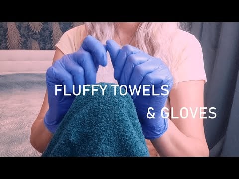 ASMR ✨ Fluffy Towels & Latex Gloves for a Cozy Sleep | Towel-on-Mic Brushing (No Talking)