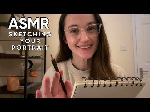 ASMR Sketching Your Portrait ✏️ 👩‍🎨 Artist Roleplay for Sleep & Tingles