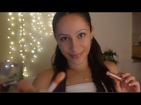 ASMR - flirty shy girl applies your lipgloss #wlw
