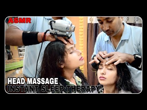 ASMR HEAD MASSAGE WITH MASSAGER | INSTANT SLEEP THERAPY & INSOMNIA CURE || Indian Barber Lalit #asmr