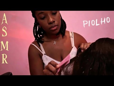 ASMR PIOLHO - Aquela Mãe Tira Piolhos do seu Cabelo🐛| sons de estouro e pente (ASMR CASEIRO) ✨