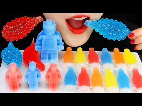 TIKTOK JELLY ASMR HOMEMADE WAX CANDY ASMR WAX BOTTLE CANDY MUKBANG ASMR