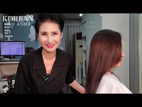 미용실ASMR #멋내기새치커버 뿌리염색 밝고 부드럽게~The cool gray hair cover root dye is bright and soft