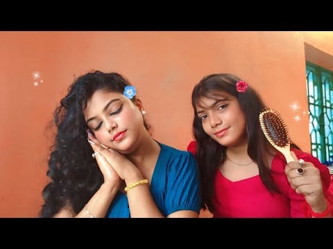 ASMR Hairplay With My Sister | Hair Cracking, Scalped Massage, Hair Brushing, Sprey Sound | ✨