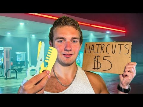ASMR 2AM gas station wooden haircut