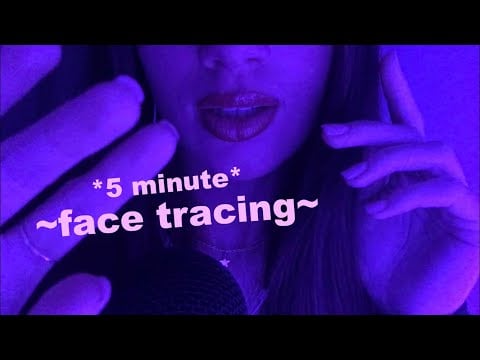 ASMR | 5 minute face tracing | Quick relaxation fix 🔮✨