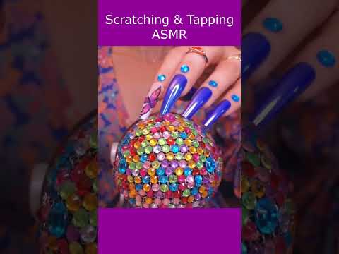 ASMR Mic Scratching 🌟 Self-adhesive Beads on the Mic (some Tapping)  #asmr #notalkingasmr #shorts