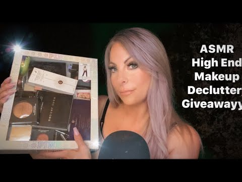 ASMR | Huge Luxury / High End Makeup Declutter & Giveaway Part 5 | Clicky Whispering