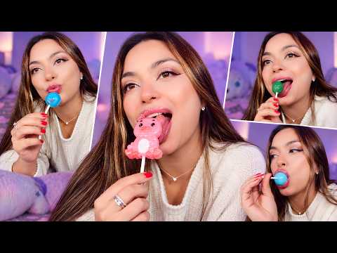 ASMR Lollipops Small to BIG 🍭 In the Pose | 1 Hour of Intense Mouth Sounds & Licking | Fall Asleep
