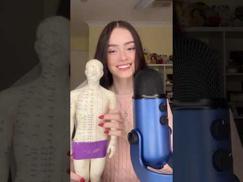 ASMR on an acupuncture doll 🪡 #asmr #acupuncture #tapping #scratching