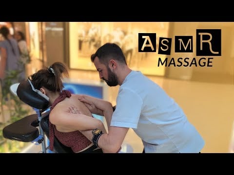 ASMR FEMALE Massage &  Mall massage (Chair Sleep Massage)