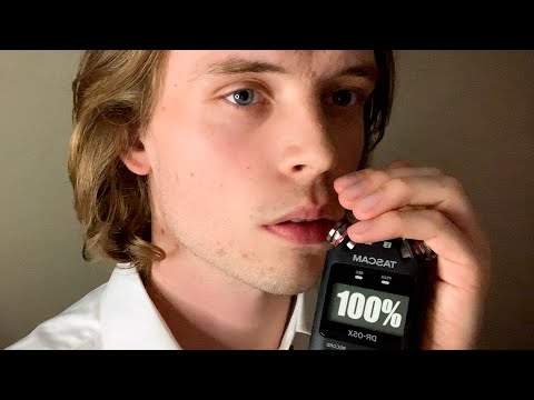 ASMR Deep Ear Whispering (sensitive, up close, mouth sounds) TASCAM