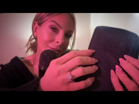 ASMR Relaxing Clicky Whisper & Gentle ASMR Tapping On Leather, XL Nails, Books & More  