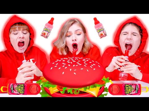 ASMR Red Food, Blue Food Challnges Party | Best Compilation