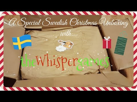 ASMR | Christmas Unboxing Collab with theWhispergames! 🇸🇪 🎁🎄