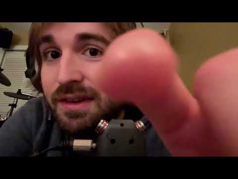 asmr visuals, whispers, mouth sounds, camera movement/tapping, stuttery shaky breathing 