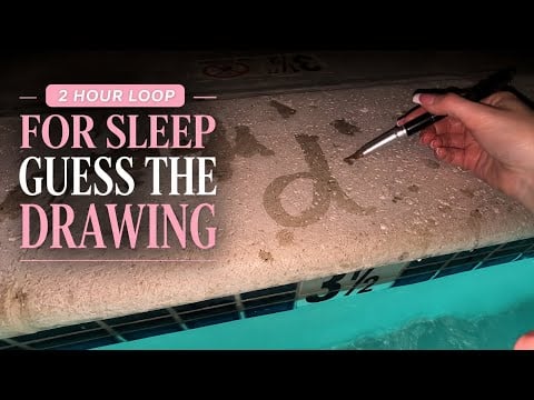 2HR ASMR | Guess the drawing Pool Game (dark screen,loop for sleep)