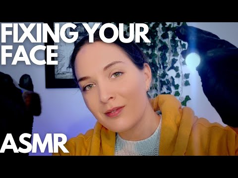 ASMR ROLEPLAY | Fixing your face 🔧 | Soft spoken  | Personal attention | French accent