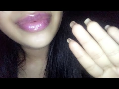 ASMR~ Up Close Inaudible Whisper + Hand Movements + Slight Gum Chewing (deep whisper)