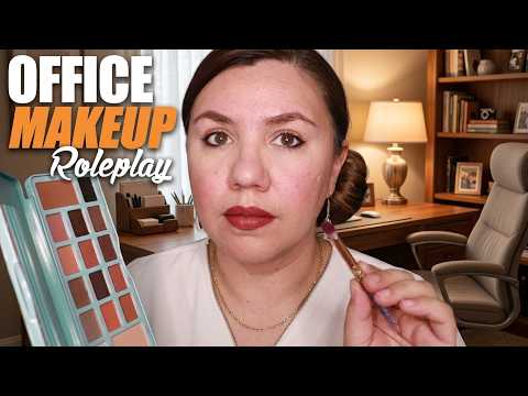 ASMR Office Friend Does your MAKEUP and Hair Roleplay